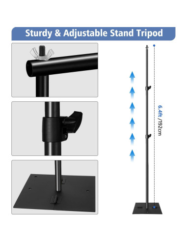 Kit de Soporte para Fondo de Fotografía SLOW DOLPHIN 3.05m x 1.98m