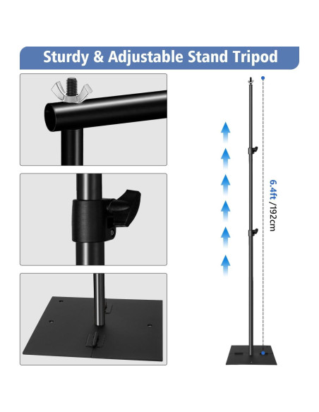 Kit de Soporte para Fondo de Fotografía SLOW DOLPHIN 3.05m x 1.98m