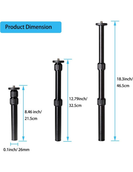 Extensión de Columna Central de Trípode Bcolor 21.5-46.5 cm