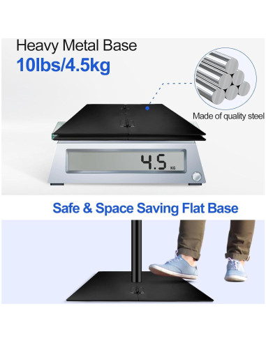 Soporte de Fondo Ajustable EMART 1.98x3.05m Metal Negro