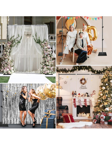 Soporte de Fondo Ajustable EMART 1.98x3.05m Metal Negro