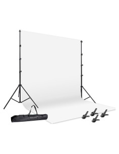 Kit de Estudio Fotográfico 3.66x3.05m Muselina Blanca HYJ-INC