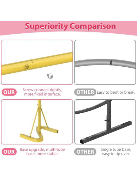 Soporte de Fondo Dorado Fogein 3.05m Metal Resistente