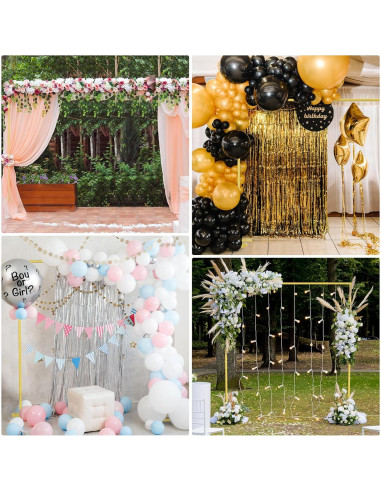 Soporte de Fondo Dorado Fogein 3.05m Metal Resistente