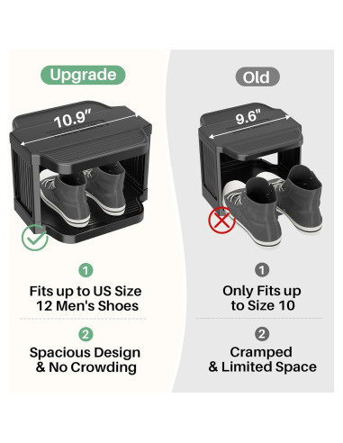 Estante Vertical para Zapatos Kitstorack 8 Niveles Ajustable