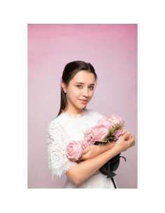 Fondo de Tela Microfibra Kate Rosa Claro 2.13m x 1.52m 2