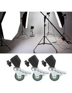 Juego de Ruedas Giratorias Archuu 50mm para Soporte de Luz 3pcs 2