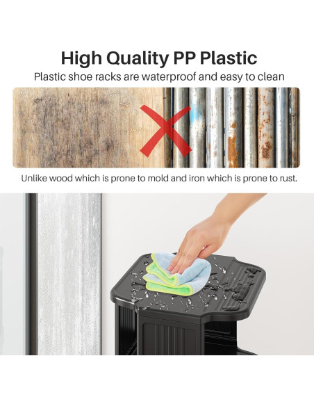 Estante Vertical para Zapatos Kitstorack 8 Niveles Ajustable