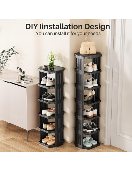Estante Vertical para Zapatos Kitstorack 8 Niveles Ajustable