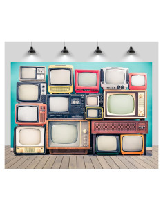 Fondo Retro de TV 4.5x3m CHNYWORK Microfibra Azul Menta