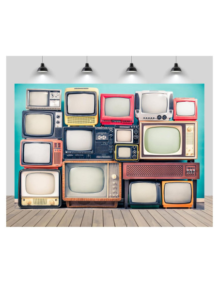 Fondo Retro de TV 4.5x3m CHNYWORK Microfibra Azul Menta