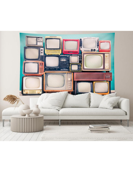 Fondo Retro de TV 4.5x3m CHNYWORK Microfibra Azul Menta