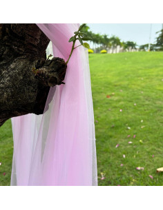 Tela Drapeada para Arco de Boda Bukani Rosa Claro 160x975 cm 2