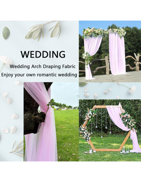Tela Drapeada para Arco de Boda Bukani Rosa Claro 160x975 cm