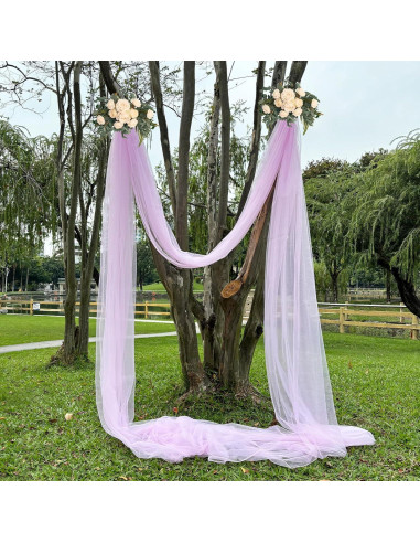 Tela Drapeada para Arco de Boda Bukani Rosa Claro 160x975 cm
