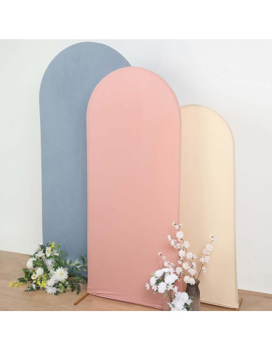 Cubierta de Marco de Fondo Spandex Efavormart 6 pies Rosa Polvoriento