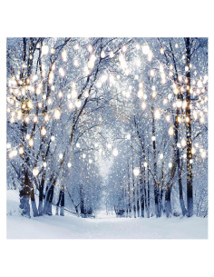 Fondo de Escena Invernal Funnytree 2.44x2.44m Copo de Nieve