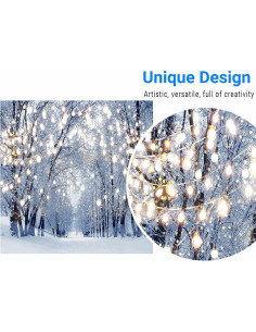 Fondo de Escena Invernal Funnytree 2.44x2.44m Copo de Nieve 2