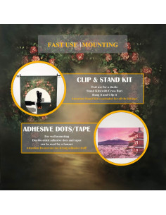 Fondo de Fotografía Floral SeekPro 2.13x1.52m Vinilo Delgado 2