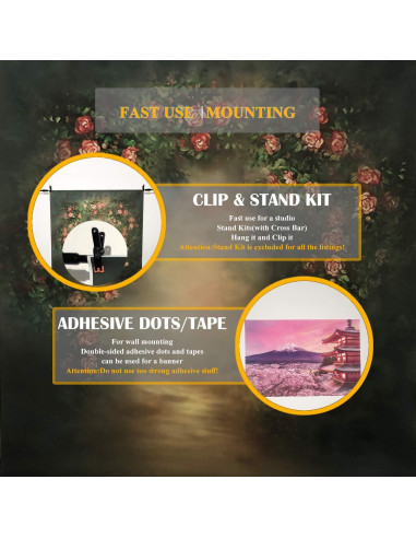 Fondo de Fotografía Floral SeekPro 2.13x1.52m Vinilo Delgado