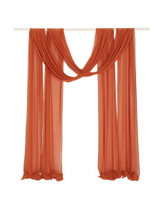 Cortinas de Arco SHERWAY 2 Paneles 27x360cm Naranja Quemado