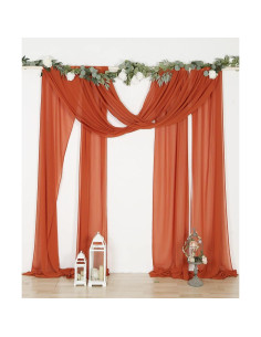 Cortinas de Arco SHERWAY 2 Paneles 27x360cm Naranja Quemado 2
