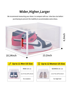 Cajas de Almacenamiento de Zapatos Trdongxu XL 12 Piezas Blancas 2