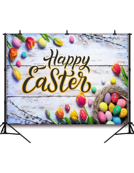 Backdrop Feliz Día de Pascua 208x150 cm DePhoto Vinilo