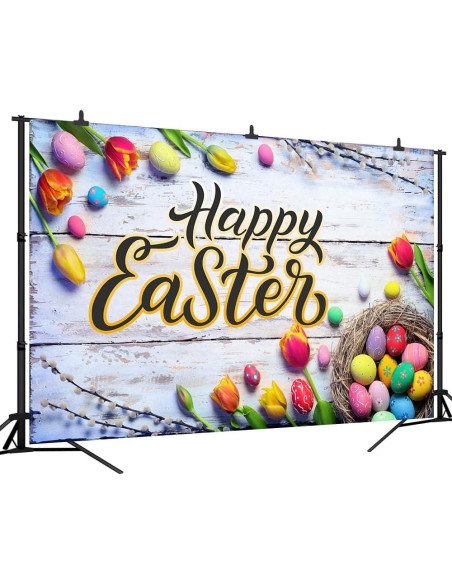 Backdrop Feliz Día de Pascua 208x150 cm DePhoto Vinilo