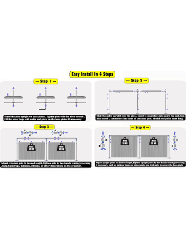 Soporte de Fondo Portátil Ajustable VivStruct 10x6m Doble Barra