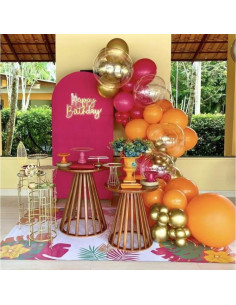 Cubierta de Fondo Arqueada Rosa Fucsia 4x2.2m JINGHONGFANG 2