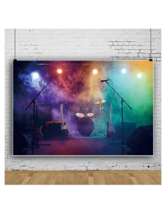 Telón de Fondo Musical 3.5x2.5m Poliéster DASHAN