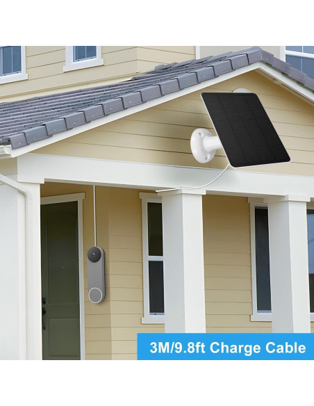 Cargador Solar 10W FOSA para Timbre Google Nest y Video