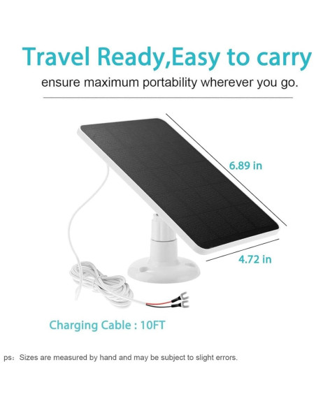 Cargador Solar 10W FOSA para Timbre Google Nest y Video
