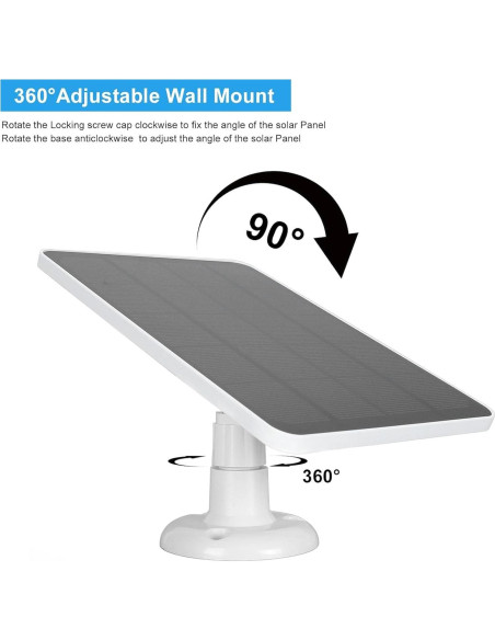 Cargador Solar 10W FOSA para Timbre Google Nest y Video