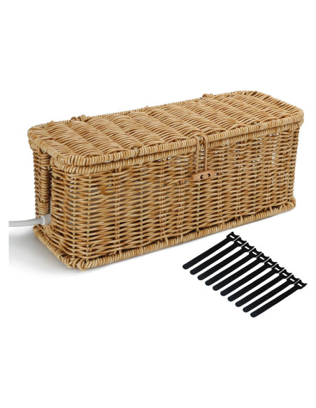 Caja Organizadora de Cables Allhercom Natural 33x13x13 cm