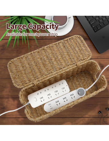 Caja Organizadora de Cables Allhercom Natural 33x13x13 cm