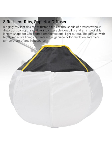 Softbox Lantern 30cm YUEHISY para Luz LED Bowens Mini