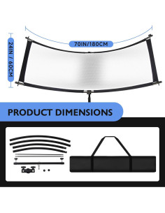 Reflector Clamshell Fotols 4 Colores 70x24" para Fotografía 2