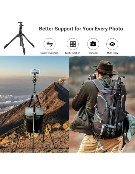 Trípode y Monopie SmallRig 180 cm Aluminio 15 kg Ajustable