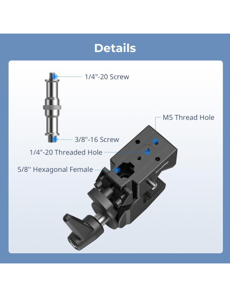 Kit de Super Abrazadera SmallRig 2-Pack 15kg para Estudio