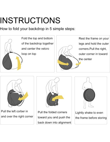 Reflector Plegable 5-en-1 Konseen 60x90cm para Fotografía