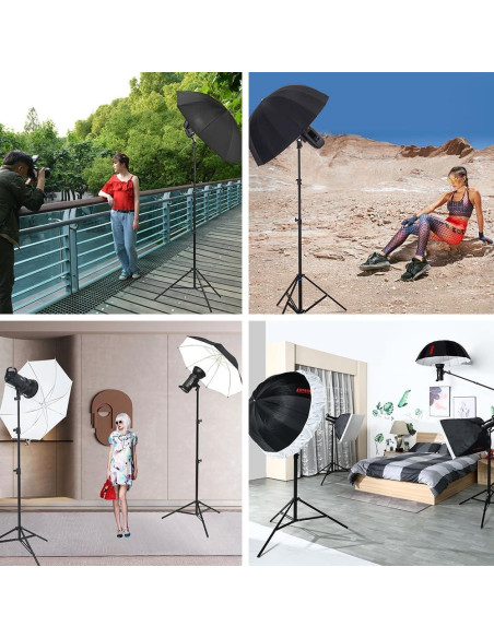 Paraguas Reflectante JINBEI S-38 100cm Negro Plateado