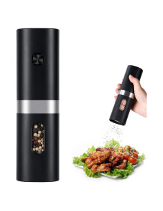 Molino de Pimienta Eléctrico JUSJUBR con Luz LED y Grosor Ajustable