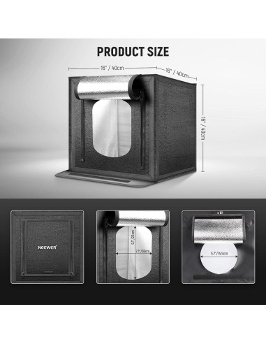 Caja de Luz de Estudio NEEWER 40W 40x40cm LED 5600K Plegable