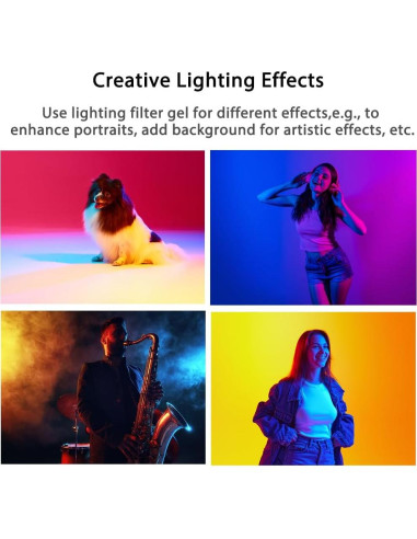 6 Filtros de Color 40x50cm FIEWSZIHU para Iluminación Fotográfica