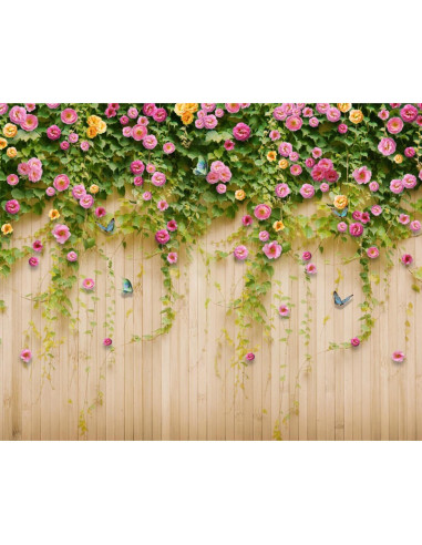 Fondo de Fotografía Vinilo 3x2.5m Nihilar Flores Rosa