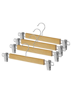 Perchas de Madera para Falda Whitmor - Juego de 4 Clips