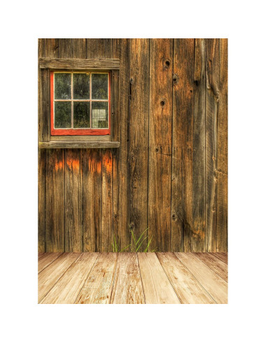 Fondo de Fotografía 5x7 pies LYLY Rústico Madera Amarilla