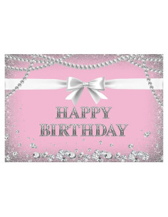 Fondo de Fotografía Rosa Feliz Cumpleaños Baocicco 2.13x1.52m